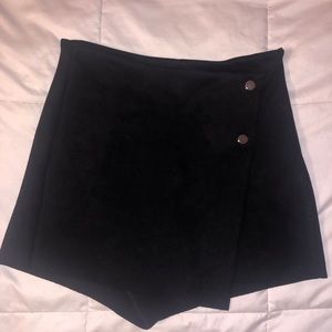 Black Suede Skort from Zara